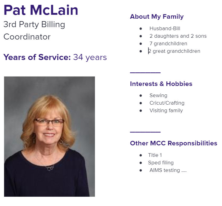Staff Profile of the Week