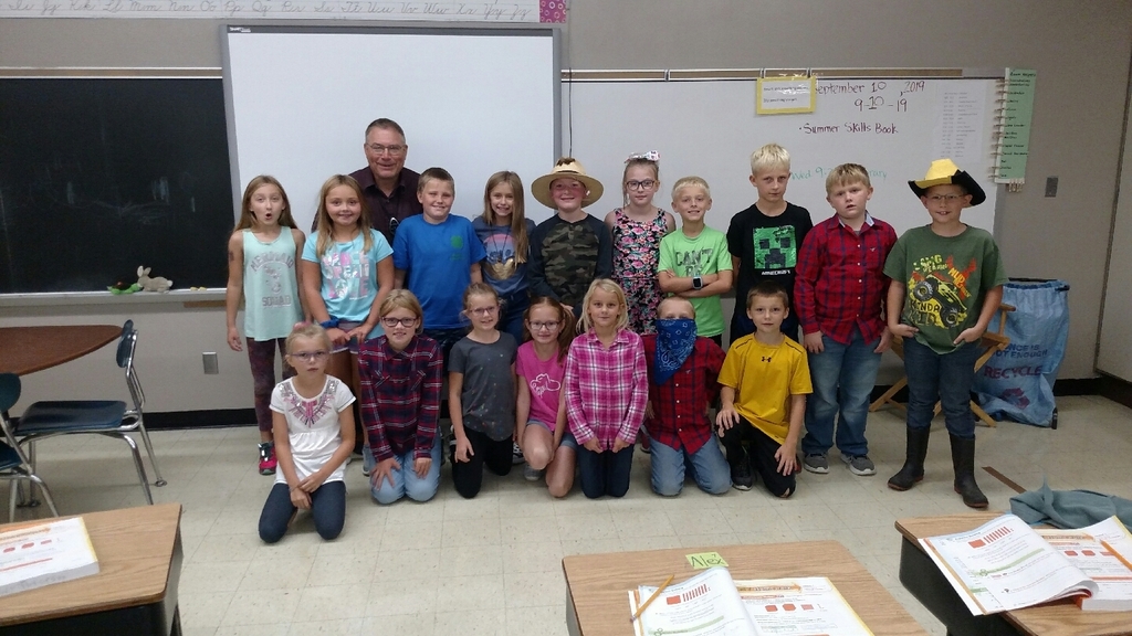 West students enjoying country/farmer day.